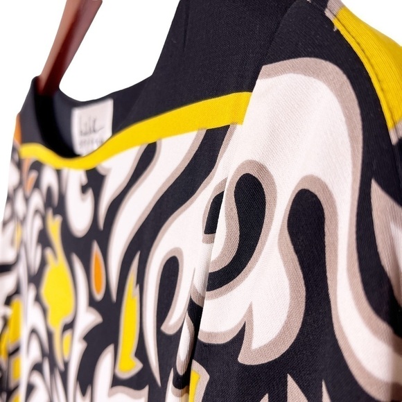 NICOLE MILLER Long Sleeve Sheath Dress Size 8 in Vibrant Multi Print - Picture 3 of 14